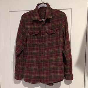 Orvis Red and Green Plaid Shirt